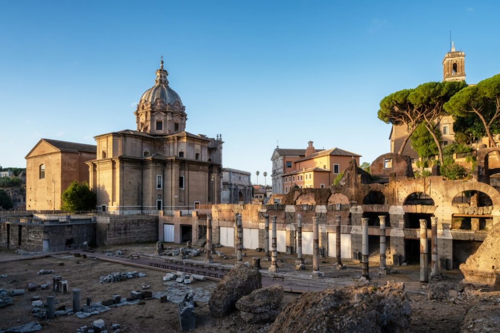 The ancient Roman Forum in Rome. Mark is believed to have written his gospel to the Christians who lived in Rome.
